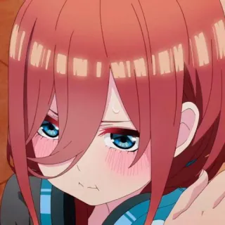 💙 85e527a2 Miku Nakano The Quintessential Quintuplets アニメ, 女の子, 可愛い, 中野三玖, 五等分の花嫁 telegram sticker