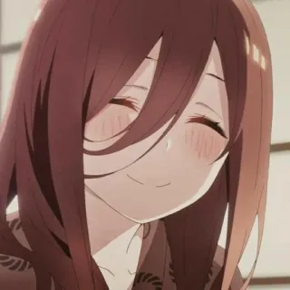 💙 b765eb0a アニメ, 笑顔, 幸せ, 女の子 telegram sticker