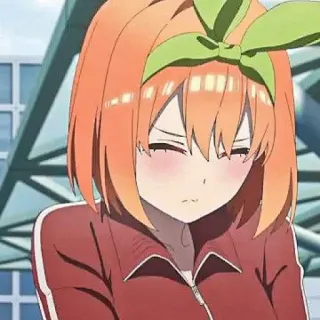 🧩 b706eda1 Yotsuba Nakano The Quintessential Quintuplets Anime, Personaje, Yotsuba, Nakano, Las Quintillizas, Lindo, Dibujo animado telegram sticker