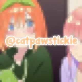 🧩 c1a26f7b @catpawstickie Anime, Personaje, Pegatina, HuellaGatoAdhesiva telegram sticker