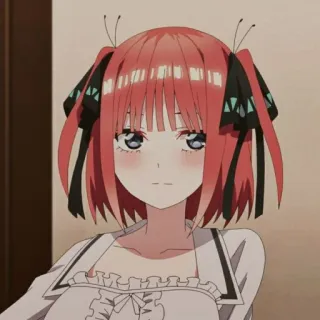 🦋 e731a252 Nino Nakano The Quintessential Quintuplets аниме, мультфильм, Нино Накано, Пять невест, милая, девушка telegram sticker