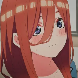 🌿 b246afa1 动漫, 可爱, 女孩, 脸红, 微笑 telegram sticker