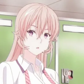 🥘 d6ebf03d anime, garota, cabelo rosa, personagem, retrato telegram sticker