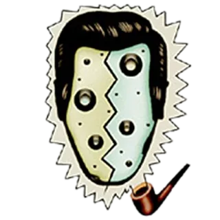 🤪 4729a47a pipe, tobacco, smoking, abstract, face telegram sticker