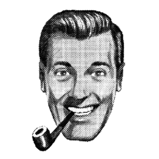 😙 d41eb7c6 man, pipe, vintage, retro, smiling, tobacco telegram sticker