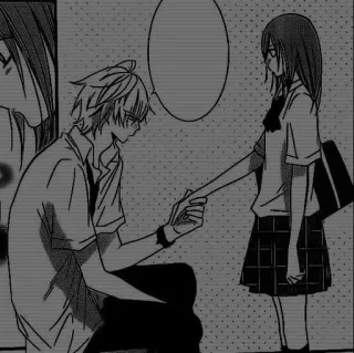 🖤 05fcb96b 애니메이션, 만화, 커플, 교복, 로맨스, 십대 telegram sticker