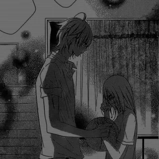 🖤 35148144 애니메이션, 만화, 로맨스, 슬픈, 커플 telegram sticker