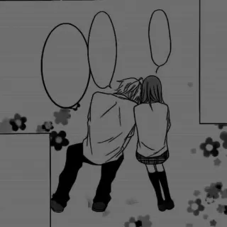 🖤 779a7452 만화, 커플, 로맨스, 애니메이션, 일러스트 telegram sticker