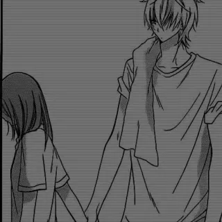 🖤 c14e623f 애니메이션, 만화, 커플, 로맨스, 손 잡기, 사랑 telegram sticker