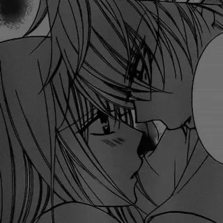 🖤 cf043fc5 키스, 만화, 애니, 로맨스, 사랑, 커플, 애정 telegram sticker