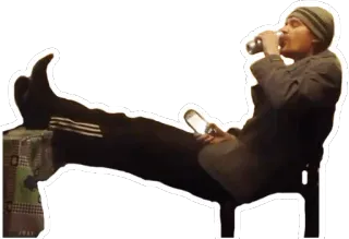 🍺 79d642cc 男人, 饮酒, 放松, 沙发, 饮料 telegram sticker