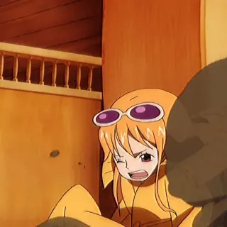 🍊 0e17e98e Nami One Piece anime, one piece, nami, cartoon whatsapp sticker