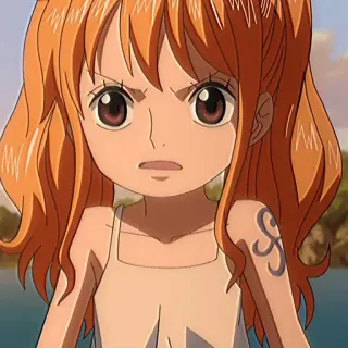 🍊 3ab467f8 Nami One Piece anime, one piece, nami, cartoon whatsapp sticker