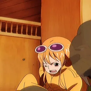 🍊 5f84fa99 Nami One Piece anime, one piece, nami, cartoon, character whatsapp sticker