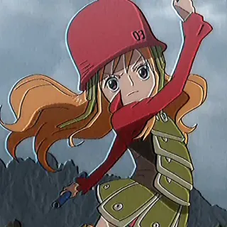 🍊 6f39d883 anime, cartoon, female character, fighter, helmet, warrior whatsapp sticker