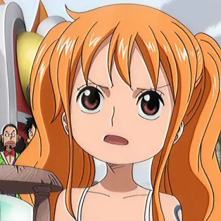 🍊 9306a06c Nami One Piece anime, cartoon, nami, one piece, pirate, manga whatsapp sticker