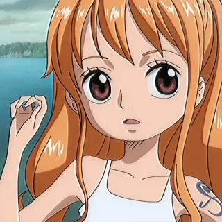 🍊 a9c17701 Nami One Piece anime, manga, one piece, nami, cartoon, character whatsapp sticker