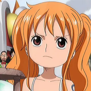 🍊 d380b00c Nami One Piece anime, one piece, nami, manga, pirate, character whatsapp sticker