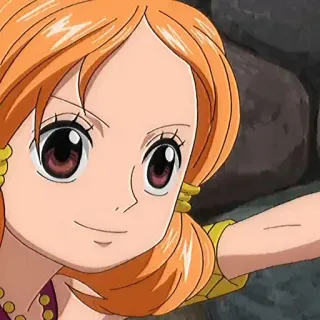🍊 ddbb9283 Nami One Piece anime, one piece, manga, nami, cartoon, character, female whatsapp sticker