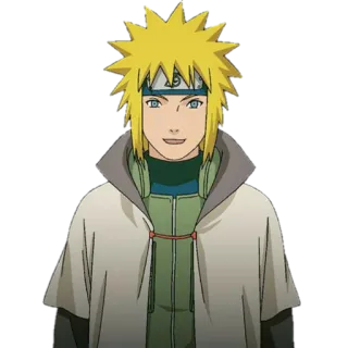 😃 3223e153 Minato Namikaze Naruto Anime, Cabelo amarelo, Ninja, Hokage telegram sticker