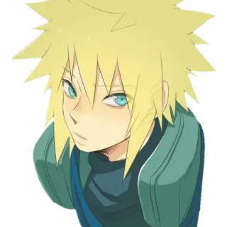 😐 a1804460 Minato Namikaze Naruto Anime, Naruto, Minato, Namikaze, cabelo amarelo, Mangá telegram sticker