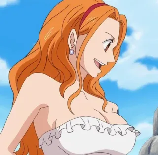 💵 113cb9c0 Nami One Piece Anime, Pelo naranja, Personaje, Mujer, Dibujo animado telegram sticker
