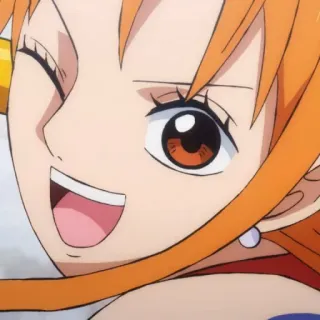 π e9c267ed Nami One Piece anime, manga, straw hat pirates, navigator telegram sticker