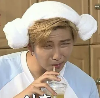 🧇 04173aa8 시하 人物, 飲酒, アジア人, 男性, 顔 telegram sticker