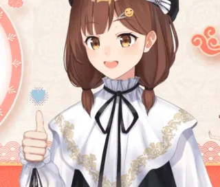 👍 4410b580 dziewczyna anime, kciuk w górę, słodkie, kawaii, wesoły telegram sticker