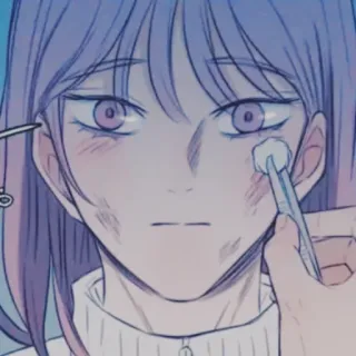 🍧 a7202941 Anime, Manga, Kartun, Karakter, Wanita, Wajah, rambut ungu telegram sticker