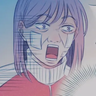 🍧 c534b288 terkejut, perban, anime, manga, wajah, terkejut telegram sticker