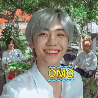 🧺 f5ea2220 OMG K-pop, cantante, Jaemin, OMG, felice, sorridente telegram sticker