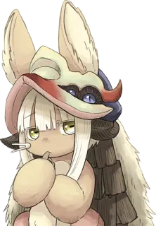🥺 99fa0d60 Nanachi Made in Abyss Anime, Manga, Oreilles d'animaux, Lapin, Furry, Mignon telegram sticker