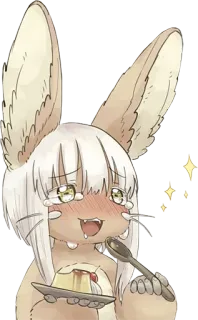 🤤 b677e605 Nanachi Made in Abyss nanachi, anime, lapin, pudding, mignon telegram sticker