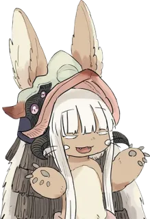 🤷‍♀️ d6e4c844 Nanachi Made in Abyss Anime, Manga, Mignon, Furry, Créature telegram sticker