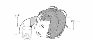 💤 40ee46cc ZZZ dormire, stanco, assonnato, anime, cartone animato telegram sticker