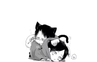💤 85ff452e Anime, Manga, Cartone animato, Carino, Orecchie da gatto, Kawaii telegram sticker