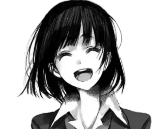 😅 933f6145 Anime, Ragazza, Sorriso, Felice, Manga, Ritratto telegram sticker