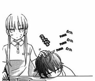 😊 dc350d54 ruffle, grin, purr Anime, Manga, Pacca sulla testa, Carino, Relazione, Kawaii, Affetto telegram sticker