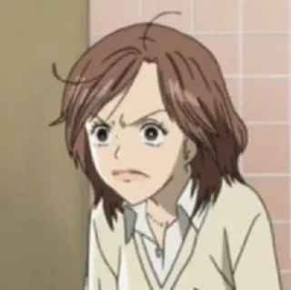 😠 00f1e9cc Anime, Mädchen, wütend, Gesichtsausdruck, frustriert whatsapp sticker