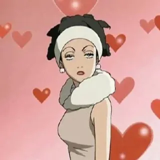 😐 d3b758c5 Anime, Frau, Herzen, Elegant, Mode whatsapp sticker
