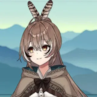 ⏳ 3dade6fc Nanashi Mumei Hololive anime, vtuber, virtual youtuber, cute, brown hair, owl, girl telegram sticker