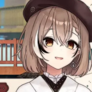 ⏳ 9f077064 anime, kawaii, girl, beret, character telegram sticker