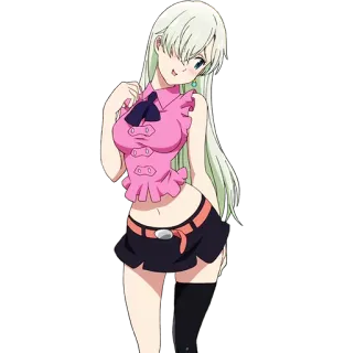 🙈 2351572a Elizabeth Liones Seven Deadly Sins 动漫, 角色, 伊丽莎白·里昂妮丝, 七大罪, 漫画 telegram sticker