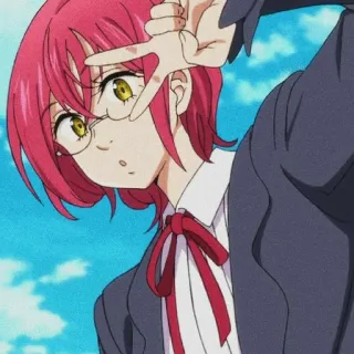 ✨ 01be36f0 Gowther Seven Deadly Sins Anime, Personaggio, Gowther, Occhiali, Segno di pace telegram sticker