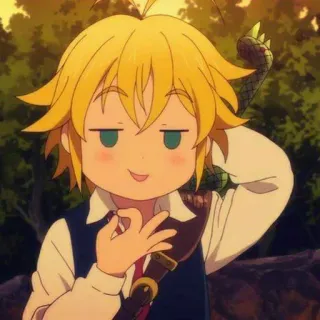 ✨ 2339e2f7 Meliodas Seven Deadly Sins Anime, Seven Deadly Sins, Meliodas, Gesto OK, arrogante telegram sticker