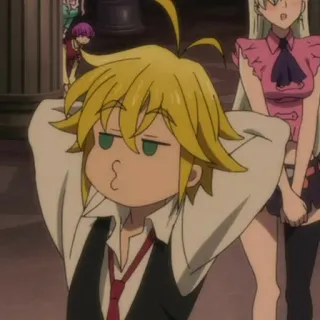 ✨ cd8f51d5 Meliodas The Seven Deadly Sins anime, meliodas, the seven deadly sins, chibi, adesivo telegram sticker