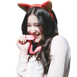😊 7664453c femme, souriante, bandeau, personne, mignon, joyeux telegram sticker