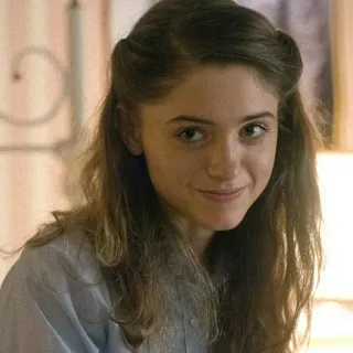 😊 01c7e607 Nancy Wheeler Stranger Things очень странные дела, нэнси уиллер, наталия дайер, портрет, молодая женщина telegram sticker