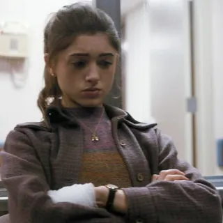 🙁 463bc7e1 Nancy Wheeler Stranger Things женщина, актриса, портрет, девушка, молодая женщина, серьезная, грустная telegram sticker